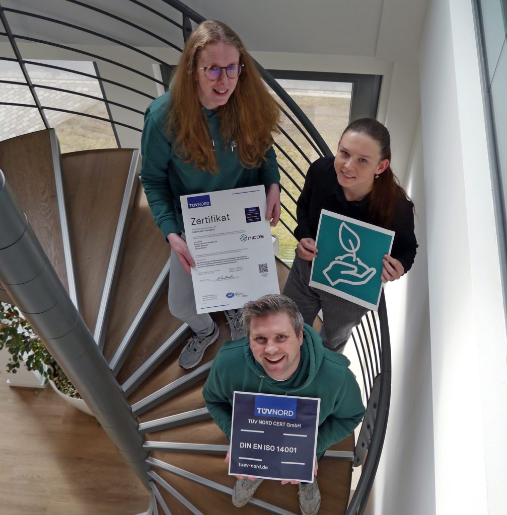 nicos AG erhält ISO 14001 Zertifizierung – nicos AG